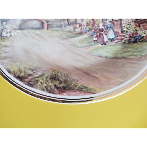 Fenton Bone China England Cabinet Plate 10 1/2 Poppleton Passing the time of day - Picture 5 of 10